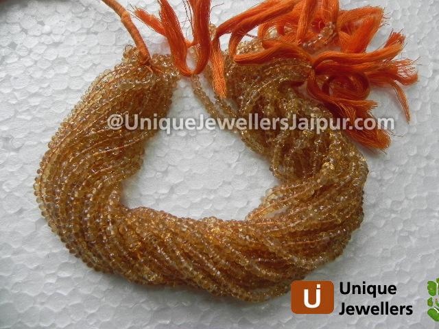 Citrine Faceted Roundelle Beads